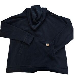 Carhartt Black Womens Relaxed Fit Hoodie XL 16-18 Sweatshirt Workwear Pullover